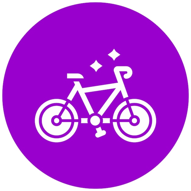 Diseño vectorial del estilo del icono de la bicicleta