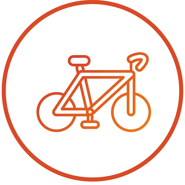 Diseño vectorial del estilo del icono de la bicicleta