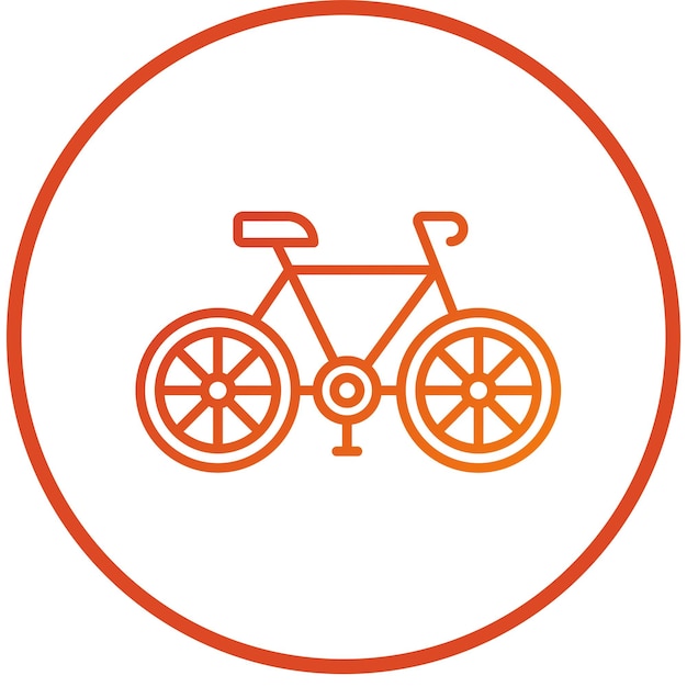 Diseño vectorial del estilo del icono de la bicicleta