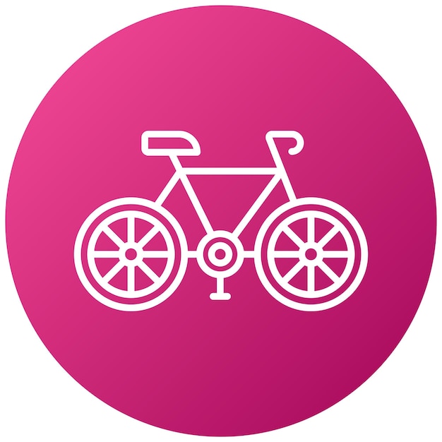 Diseño vectorial del estilo del icono de la bicicleta