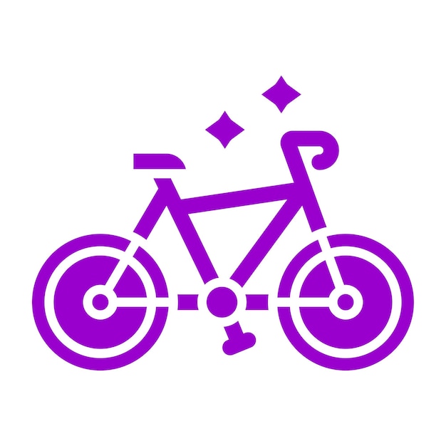 Diseño vectorial del estilo del icono de la bicicleta