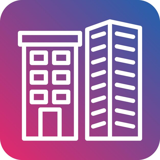 Diseño vectorial Estilo de icono de bienes raíces