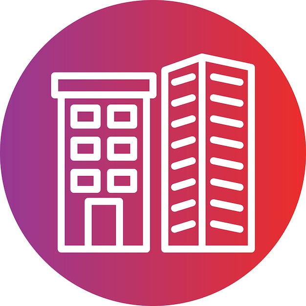 Diseño vectorial Estilo de icono de bienes raíces