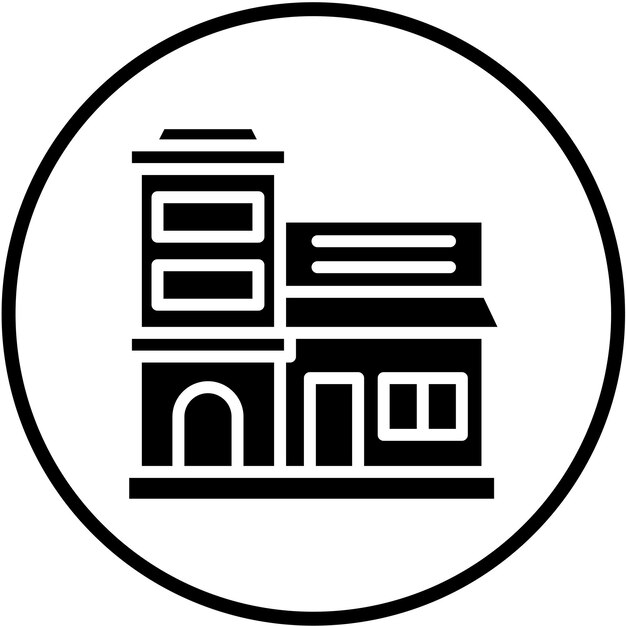 Diseño vectorial Estilo de icono de bienes raíces