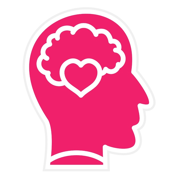 Diseño vectorial de estilo de icono de bienestar emocional