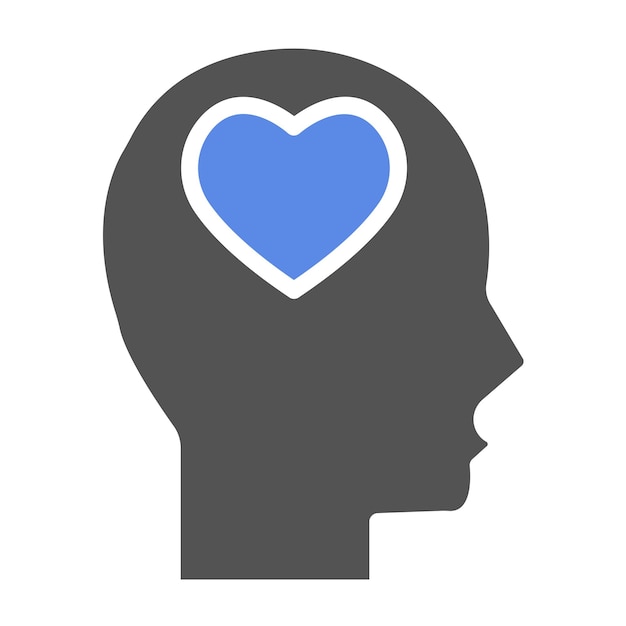 Diseño vectorial de estilo de icono de bienestar mental