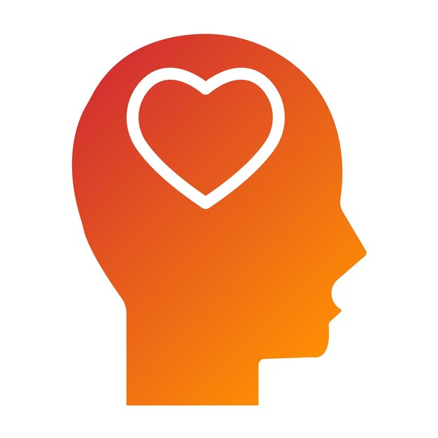 Diseño vectorial de estilo de icono de bienestar mental