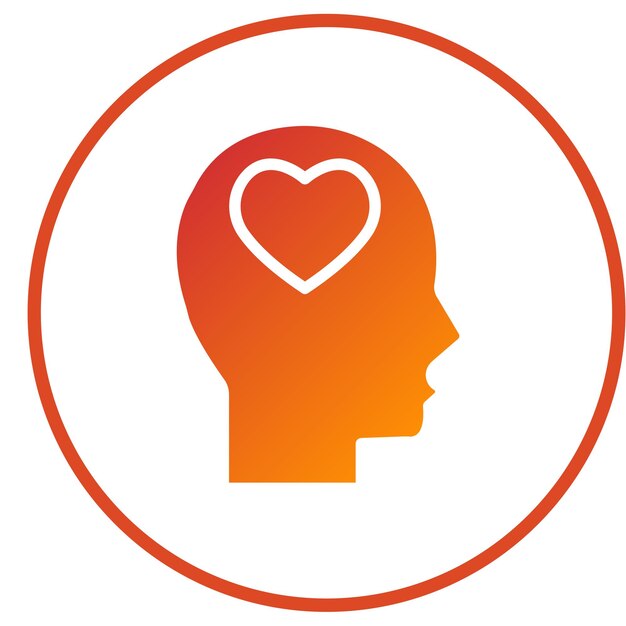 Diseño vectorial de estilo de icono de bienestar mental