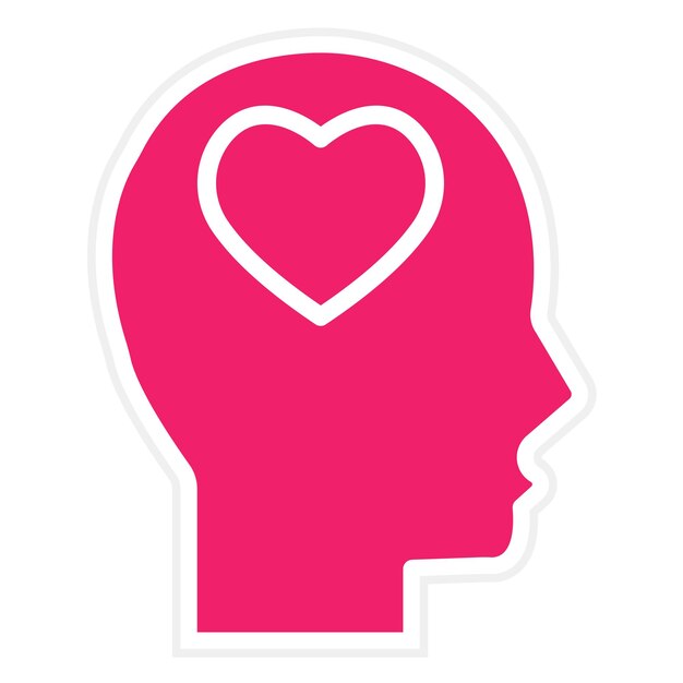 Diseño vectorial de estilo de icono de bienestar mental