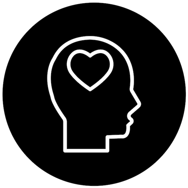 Diseño vectorial de estilo de icono de bienestar mental