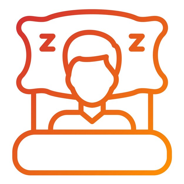 Diseño vectorial Estilo del icono de bienestar del sueño