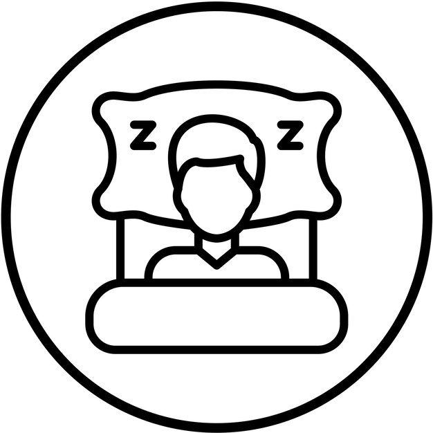 Diseño vectorial Estilo del icono de bienestar del sueño