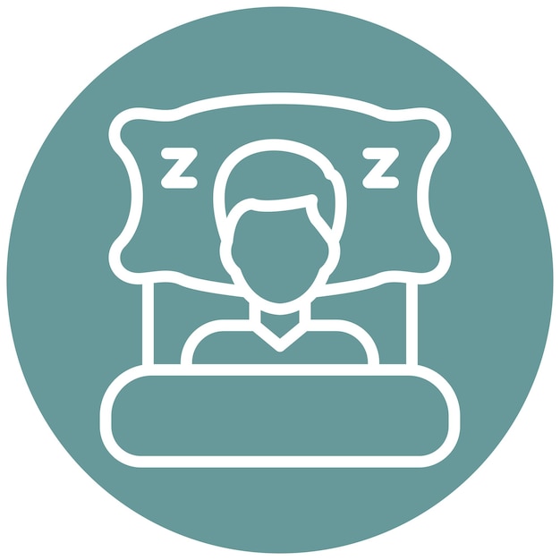 Diseño vectorial Estilo del icono de bienestar del sueño