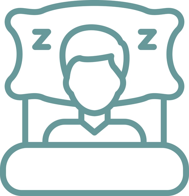 Diseño vectorial Estilo del icono de bienestar del sueño