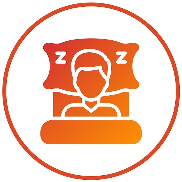 Diseño vectorial Estilo del icono de bienestar del sueño