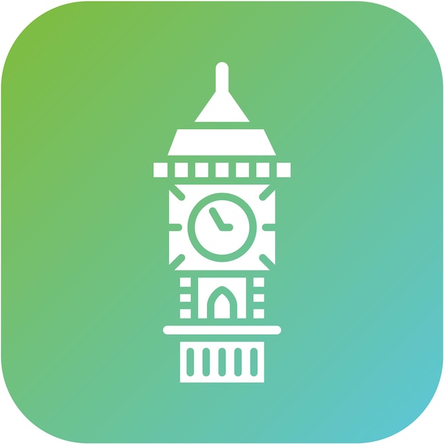Diseño vectorial del estilo del icono de Big Ben