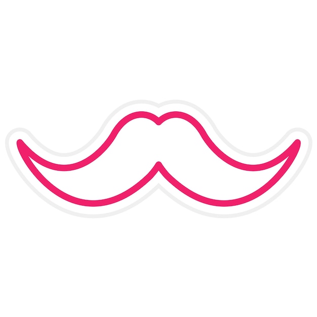 Diseño vectorial Estilo del icono del bigote