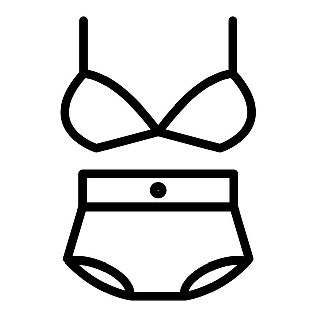 Diseño vectorial Estilo del icono del bikini