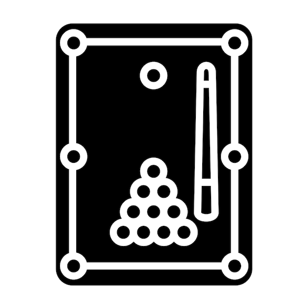Diseño vectorial de estilo de icono de billar
