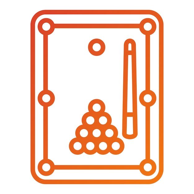 Diseño vectorial de estilo de icono de billar