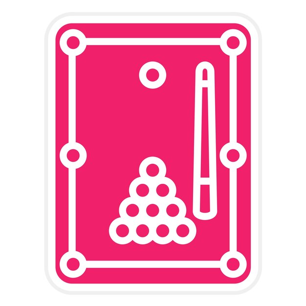 Diseño vectorial de estilo de icono de billar