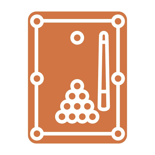 Diseño vectorial de estilo de icono de billar
