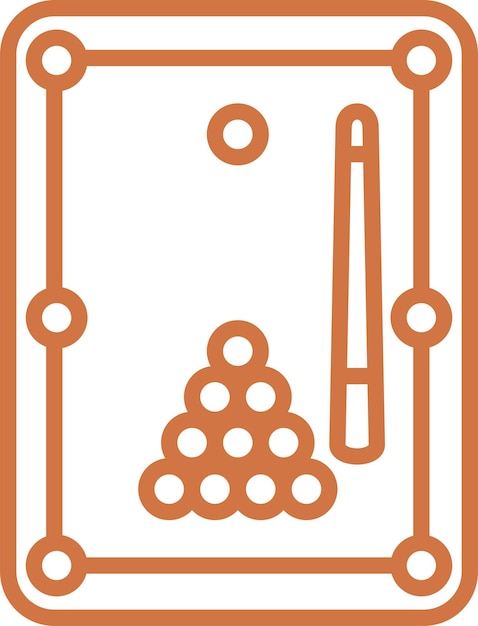 Diseño vectorial de estilo de icono de billar