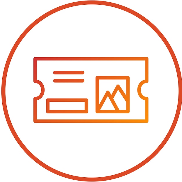 Diseño vectorial Estilo del icono del billete de elevación