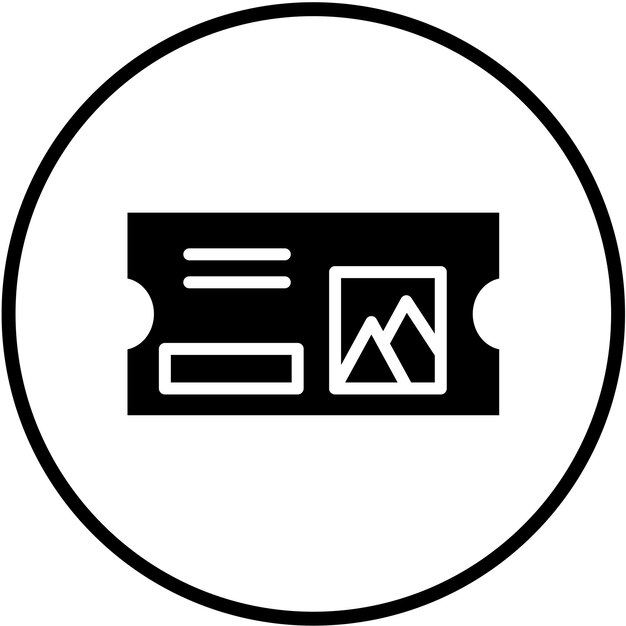 Diseño vectorial Estilo del icono del billete de elevación
