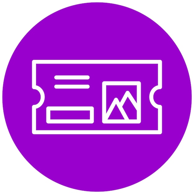 Diseño vectorial Estilo del icono del billete de elevación