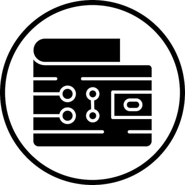 Diseño vectorial Estilo del icono de la billetera electrónica
