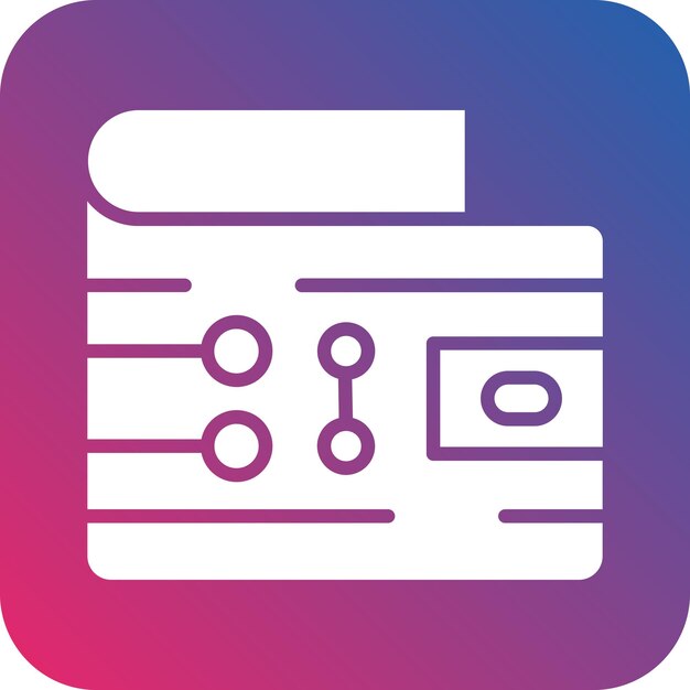 Diseño vectorial Estilo del icono de la billetera electrónica