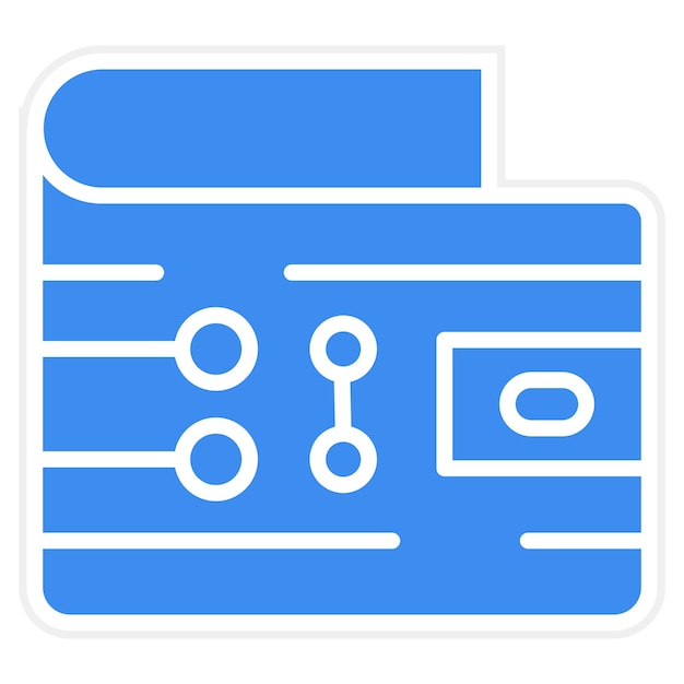 Diseño vectorial Estilo del icono de la billetera electrónica