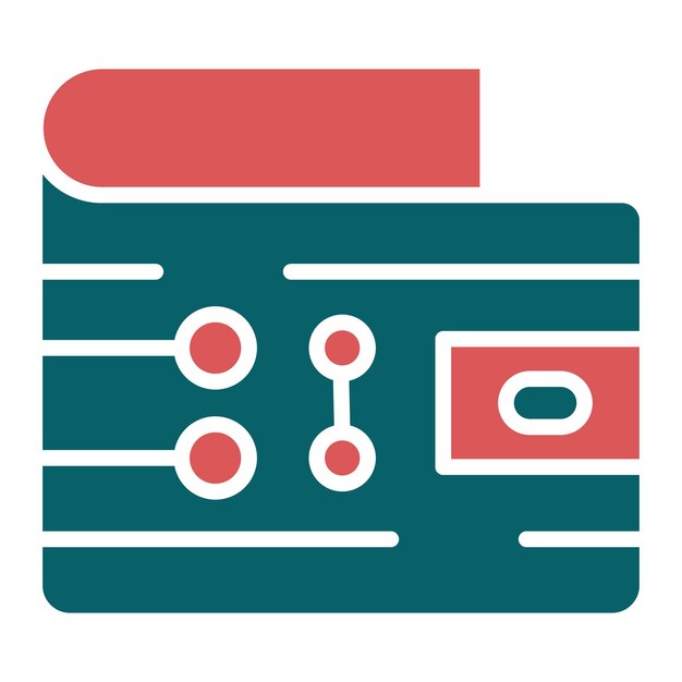 Diseño vectorial Estilo del icono de la billetera electrónica