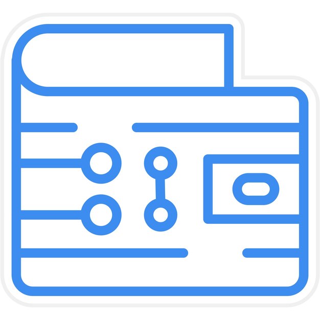 Diseño vectorial Estilo del icono de la billetera electrónica