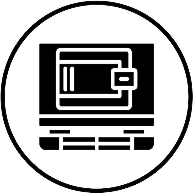 Diseño vectorial de estilo de icono de billetera en línea