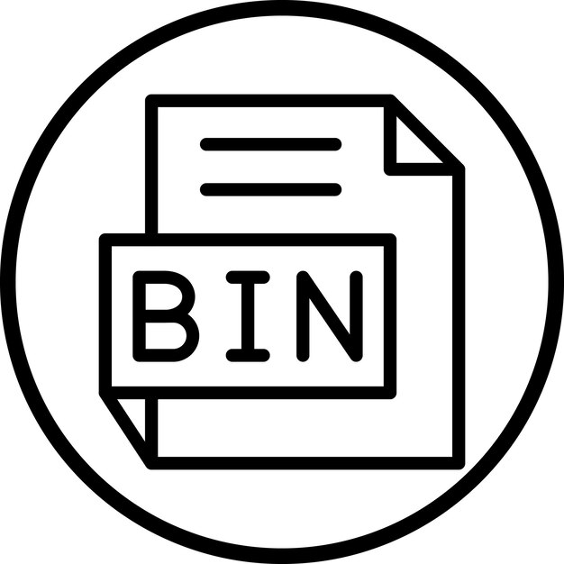 Diseño vectorial Estilo del icono BIN