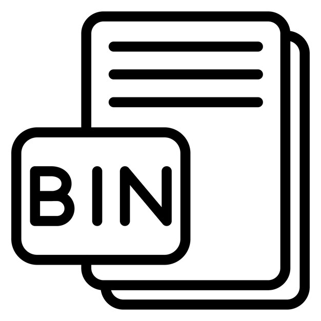 Diseño vectorial Estilo del icono BIN