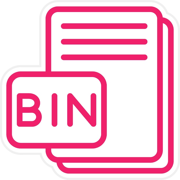 Diseño vectorial Estilo del icono BIN
