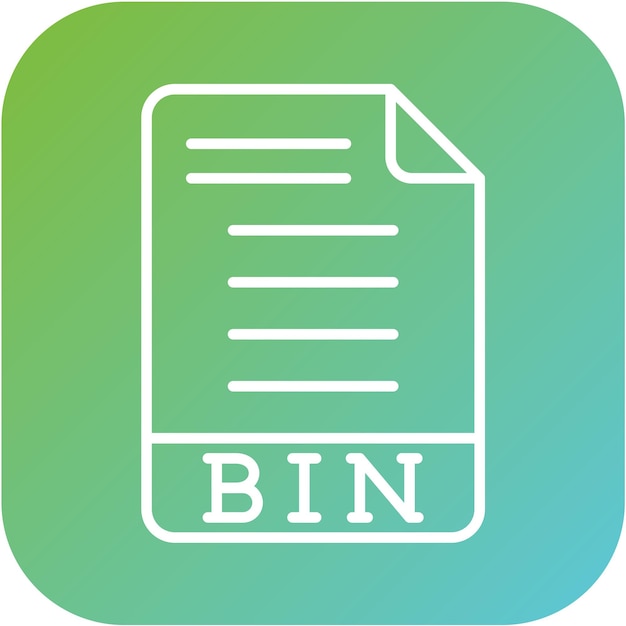 Diseño vectorial Estilo del icono BIN