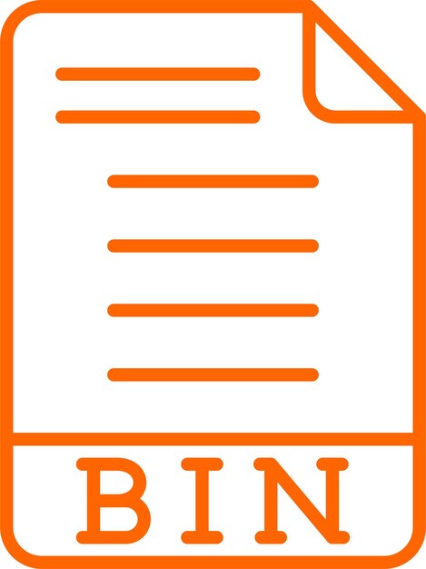 Diseño vectorial Estilo del icono BIN