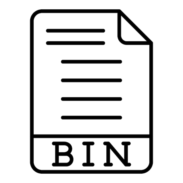 Diseño vectorial Estilo del icono BIN