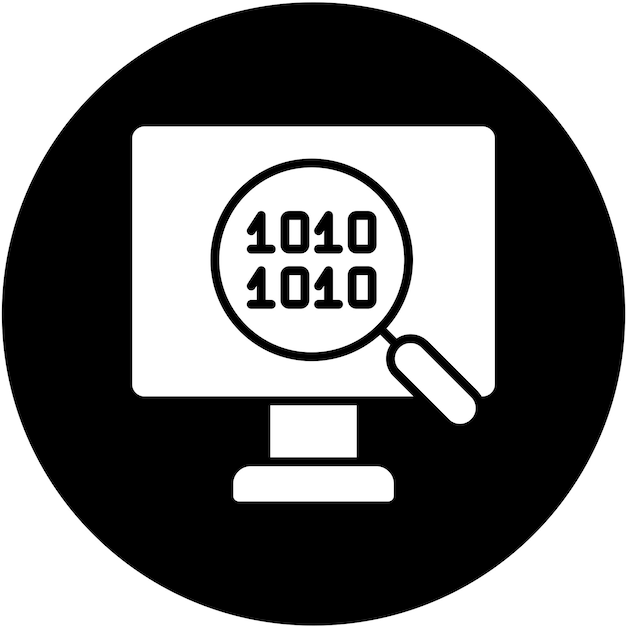 Diseño vectorial Estilo de icono binario