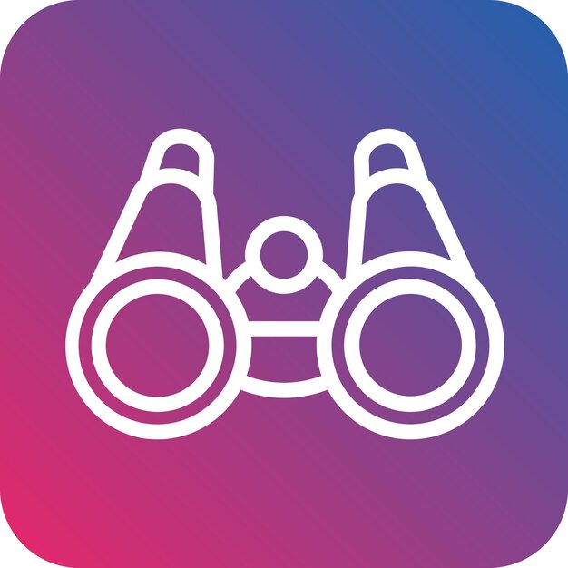 Diseño vectorial Estilo de icono binocular