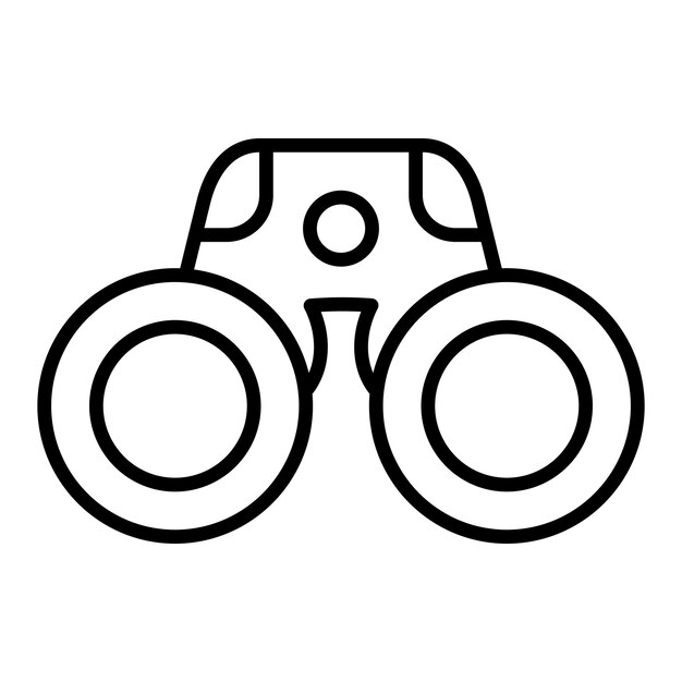 Diseño vectorial Estilo del icono binocular