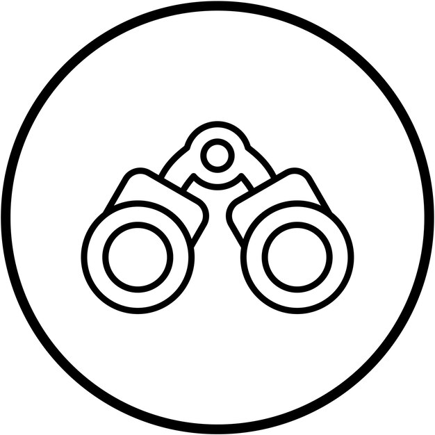Diseño vectorial Estilo del icono binocular