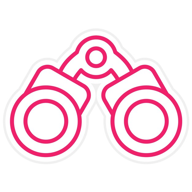 Diseño vectorial Estilo del icono binocular