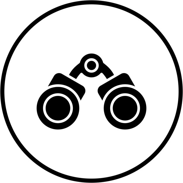 Diseño vectorial Estilo del icono binocular