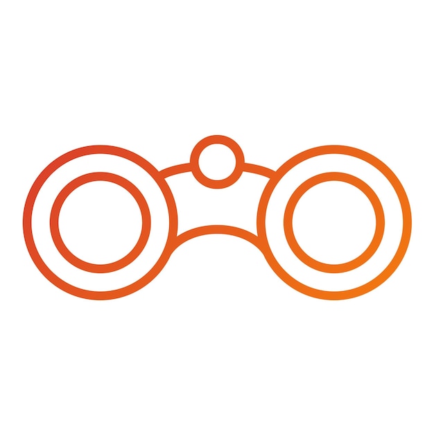 Diseño vectorial Estilo del icono binocular