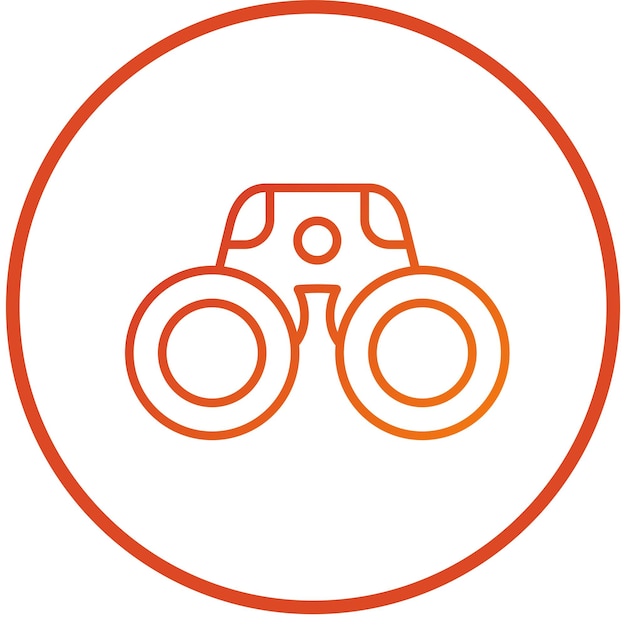 Diseño vectorial Estilo del icono binocular